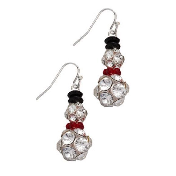 NWT Kim Rogers Joyland Snowman‎ Shaped Earrings - Picture 1 of 2